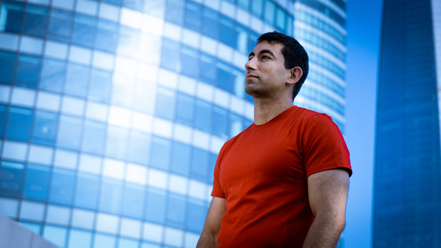 Polera Roja Cuello Redondo – Colección Origen